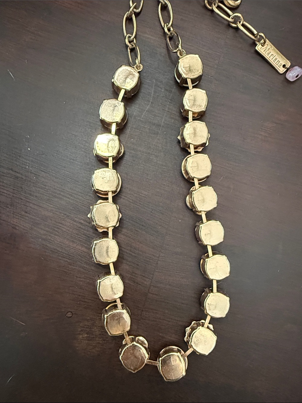 Mariana Multicolor Crystal Necklace Pastel Green Blue Purple Pink Rose Gold - Picture 8 of 9